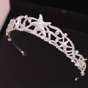 Crystal Starfish Headband Tiara Crown